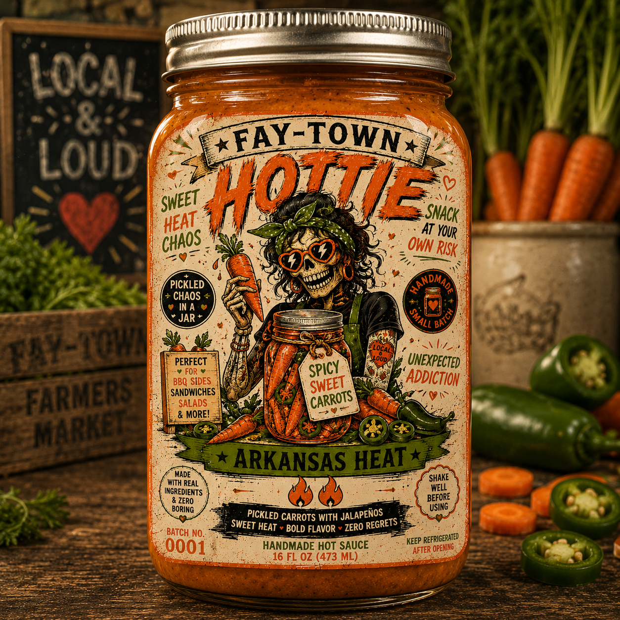Spicy Sweet Carrots jar