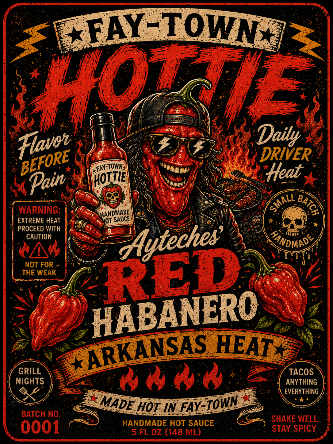 Ayteches Red Habanero label