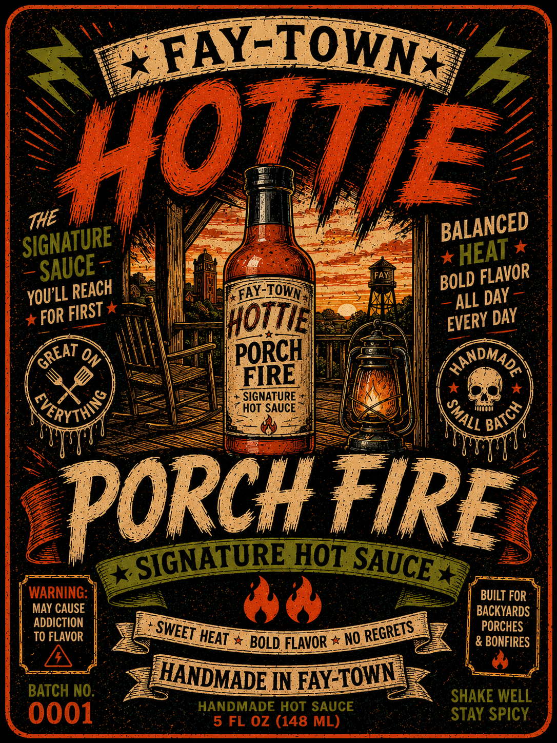 Porch Fire label