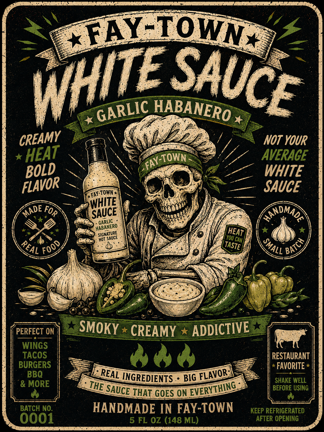 White Sauce label