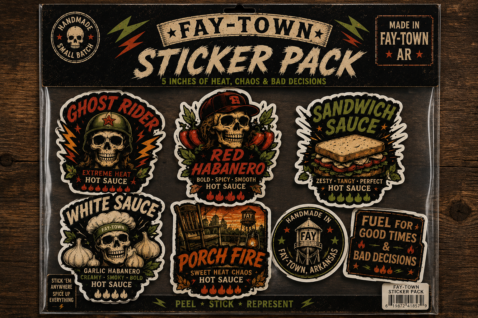 Fay-Town Hottie sticker pack